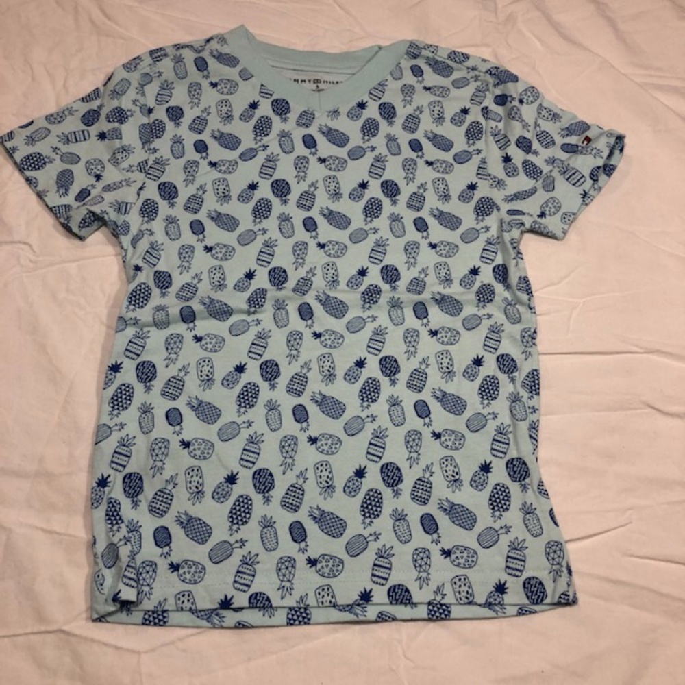 Tommy Hilfiger Blue Pineapple T-shirt - Size 5
